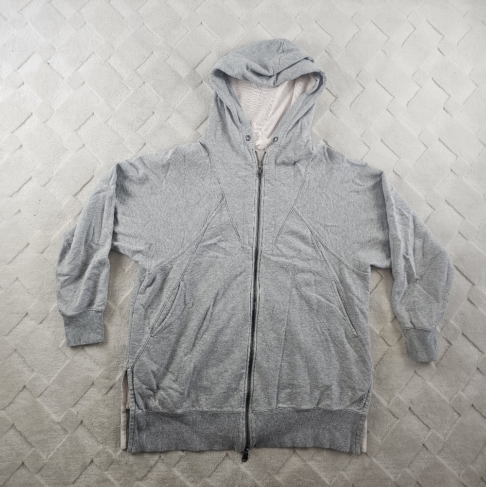 Free People Thermal Lined Hoodie Womens Small Oversized Full Zip Heavyweight